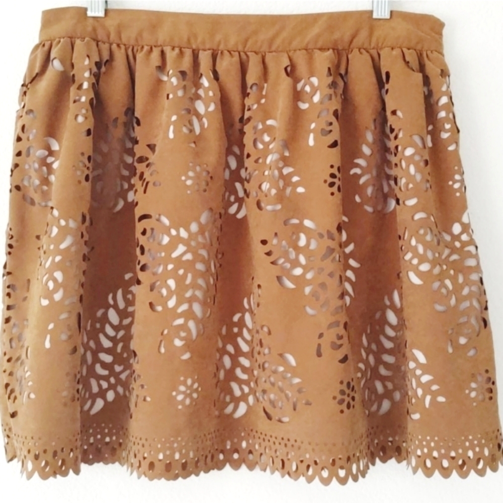 Brown Cut Out Skirt  L
